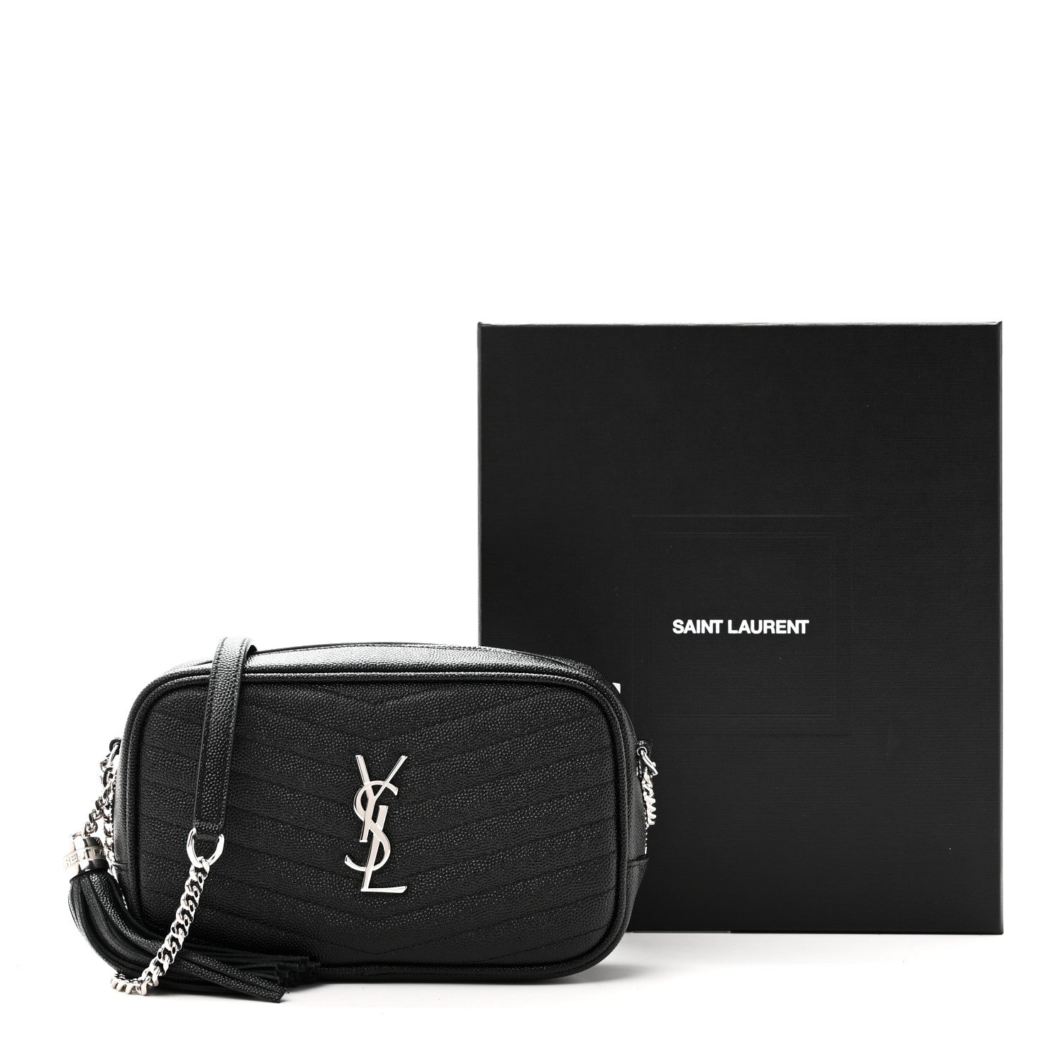 Grain De Poudre Matelasse Monogram Mini Lou Camera Bag Black