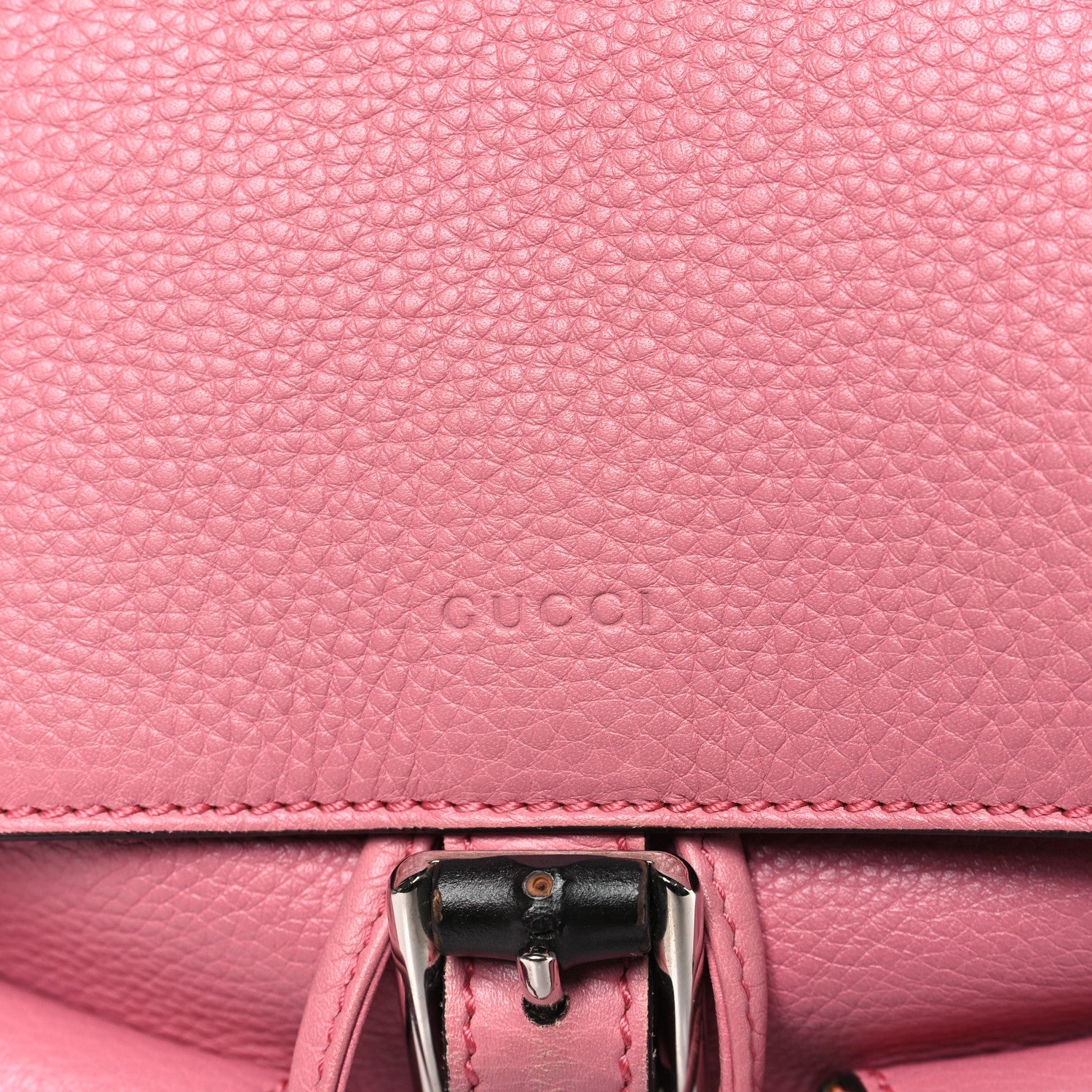 Cellarius Calfskin Medium Bamboo Backpack Glossy Pink