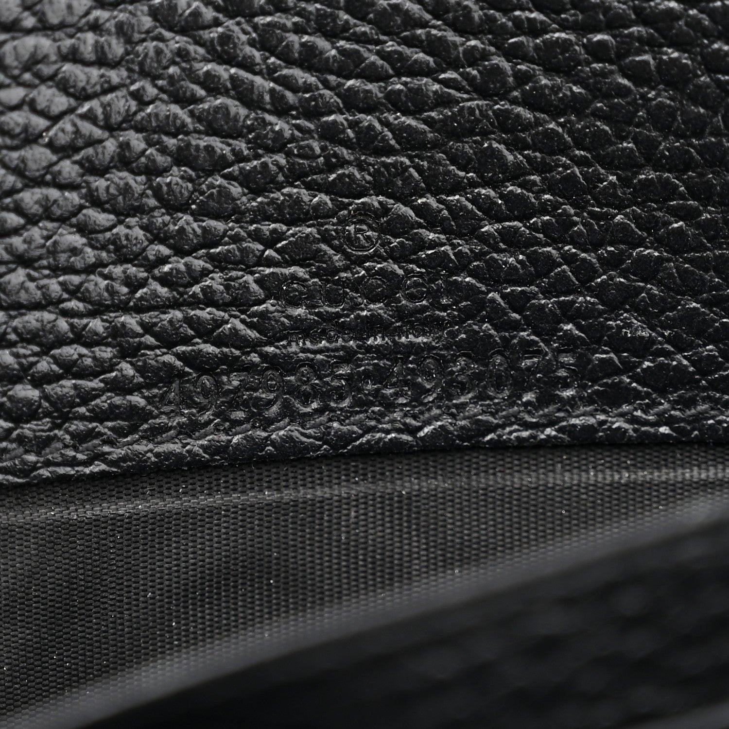 Calfskin Mini GG Marmont Chain Wallet Black