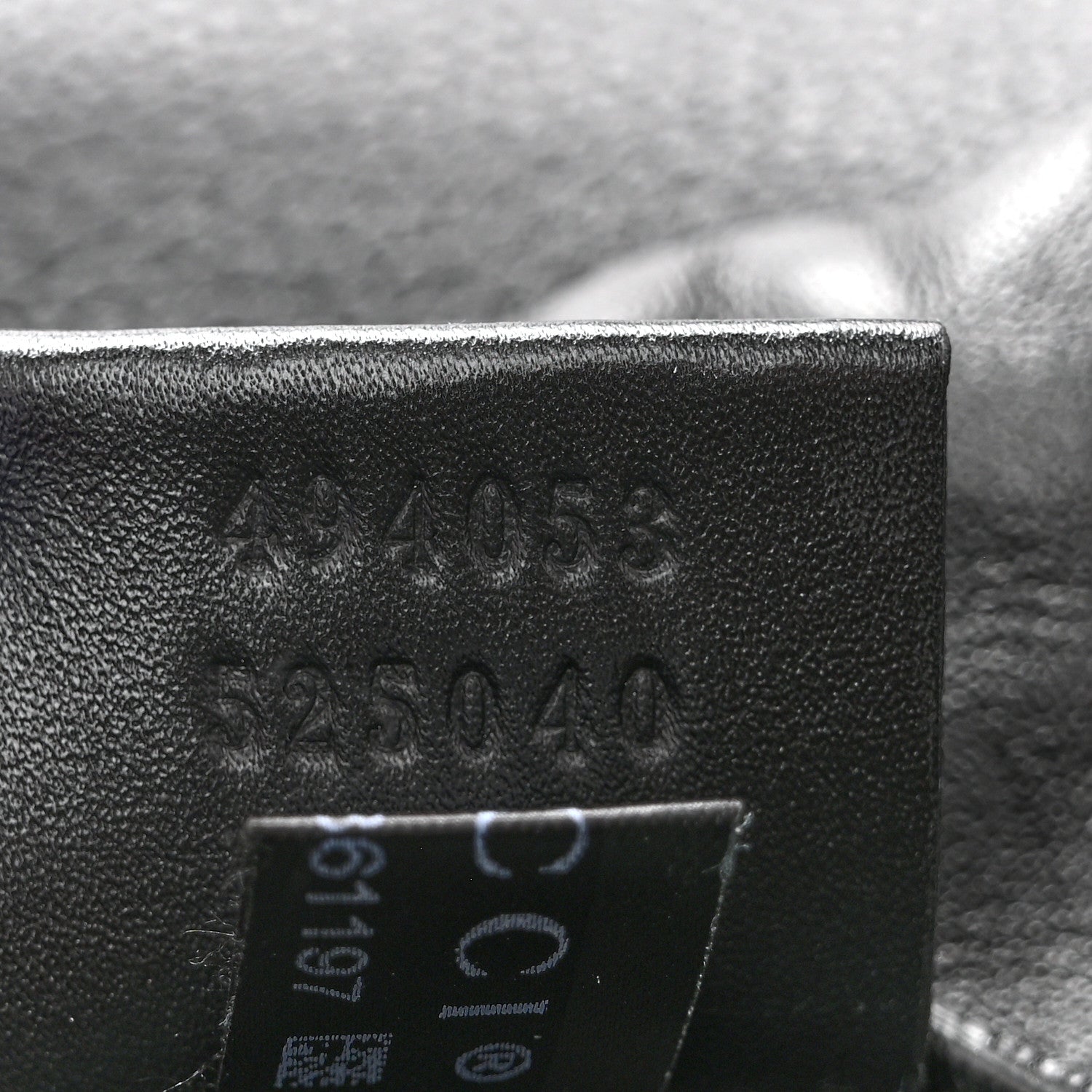 Calfskin Logo Drawstring Backpack Black