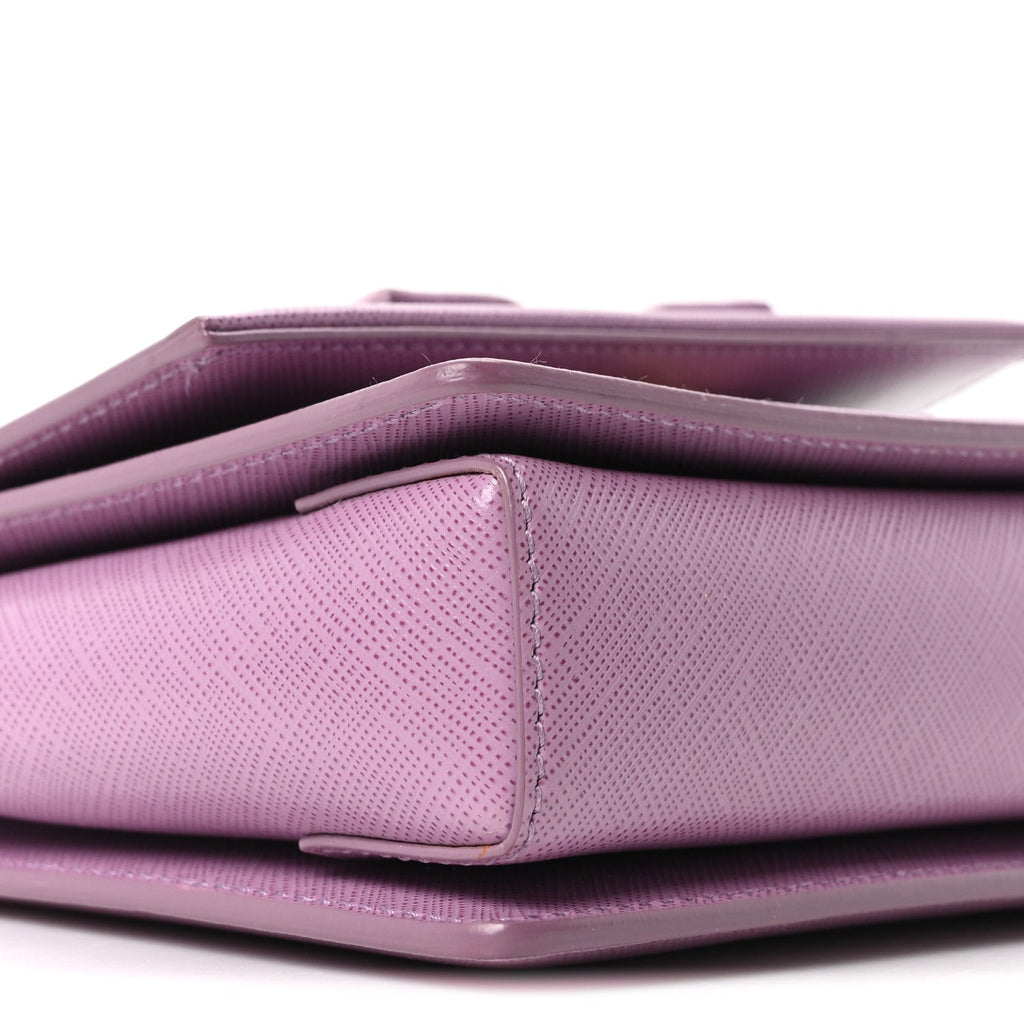 Printed Calfskin Ginny Crossbody Bag Purple