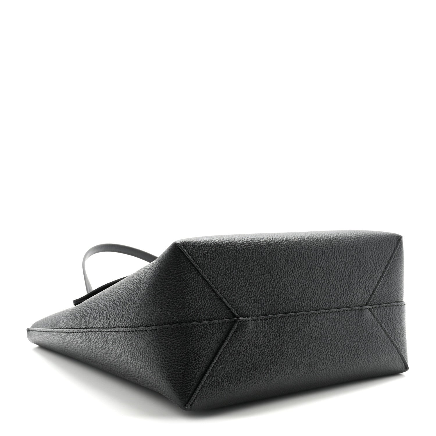Grained Calfskin Mini Himmel Shopper Tote Black