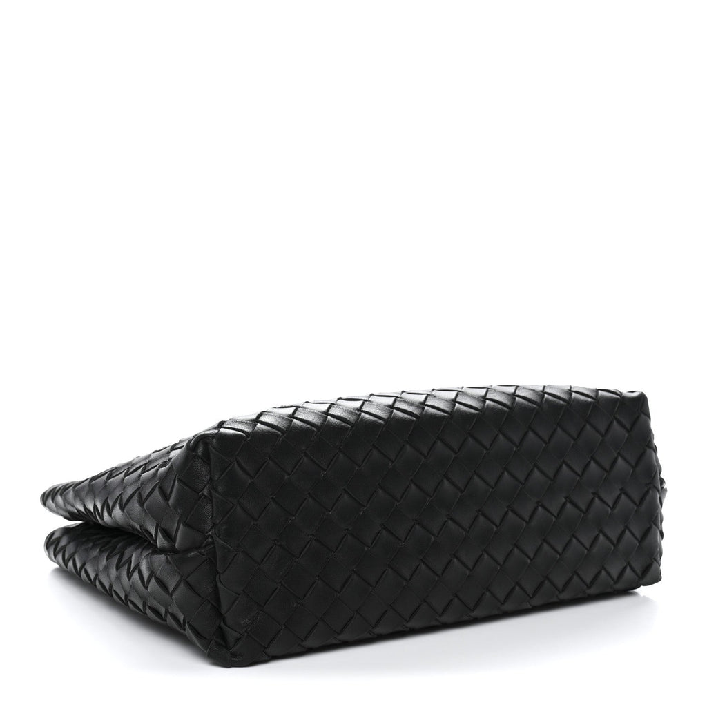 Nappa Intrecciato Medium Andiamo Shoulder Bag Black