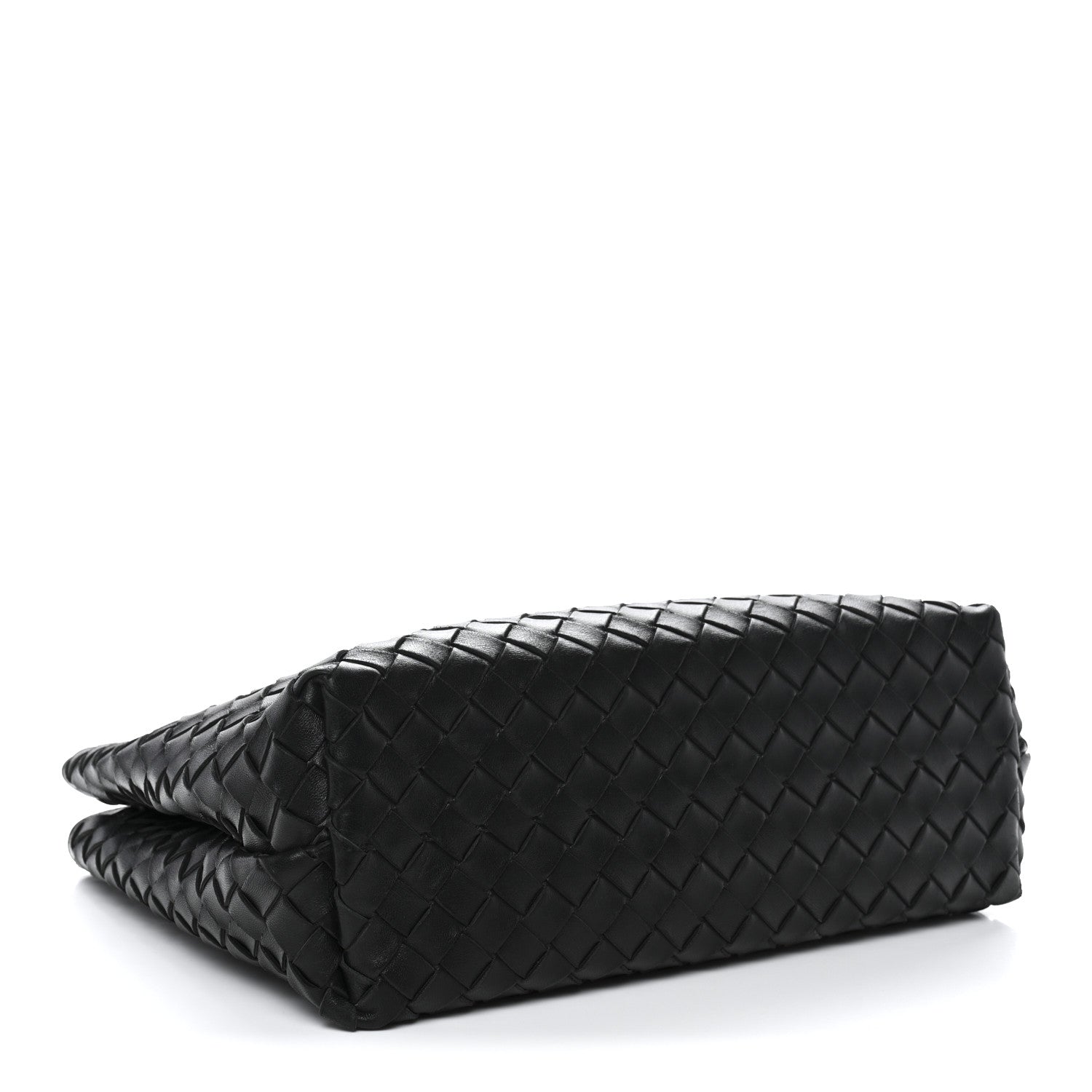 Nappa Intrecciato Medium Andiamo Shoulder Bag Black