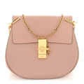 Grained Lambskin Drew Shoulder Bag Cement Pink