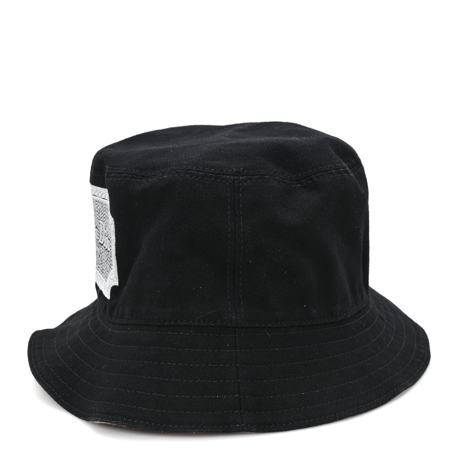 Cotton Logo Bucket Hat S Black