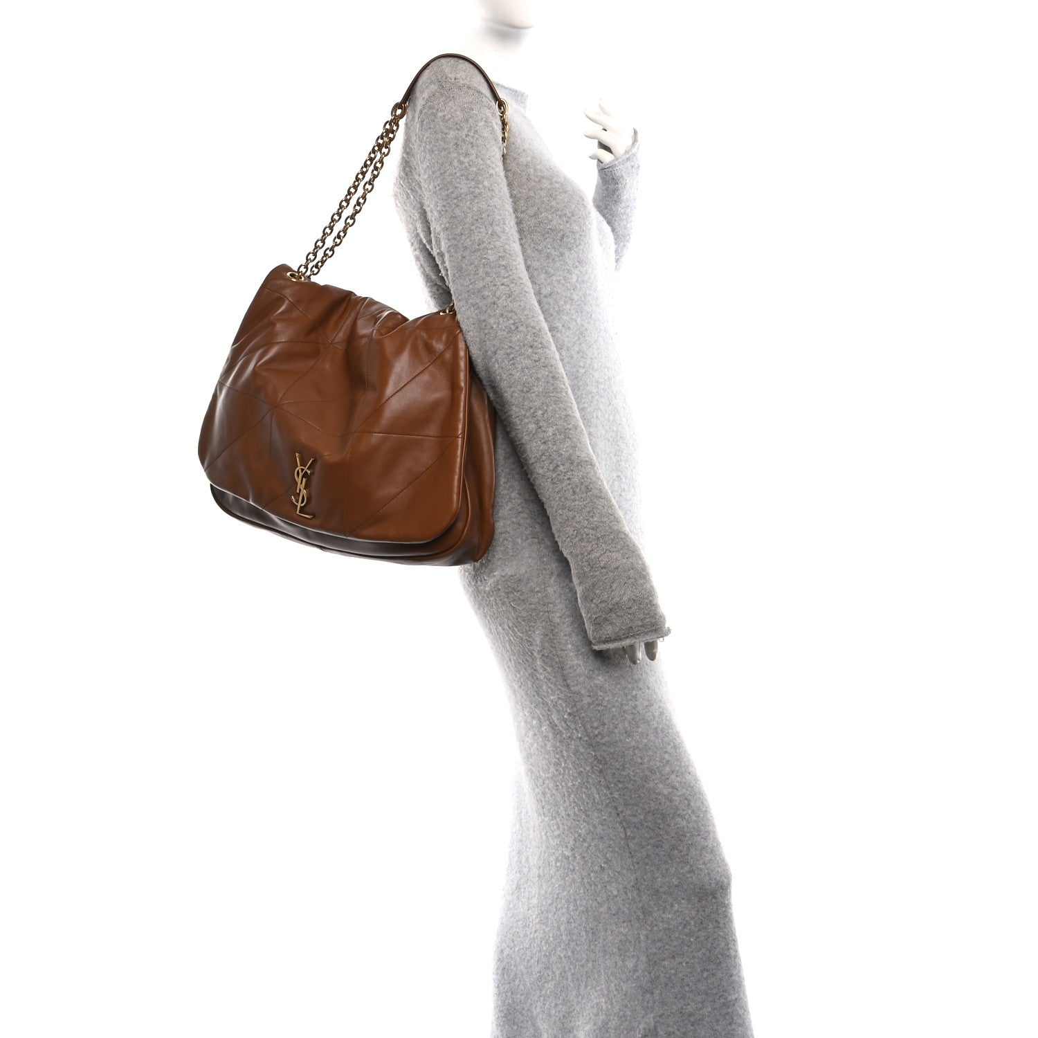 Lambskin Matelasse Monogram Large Jamie 4.3 Light Fox