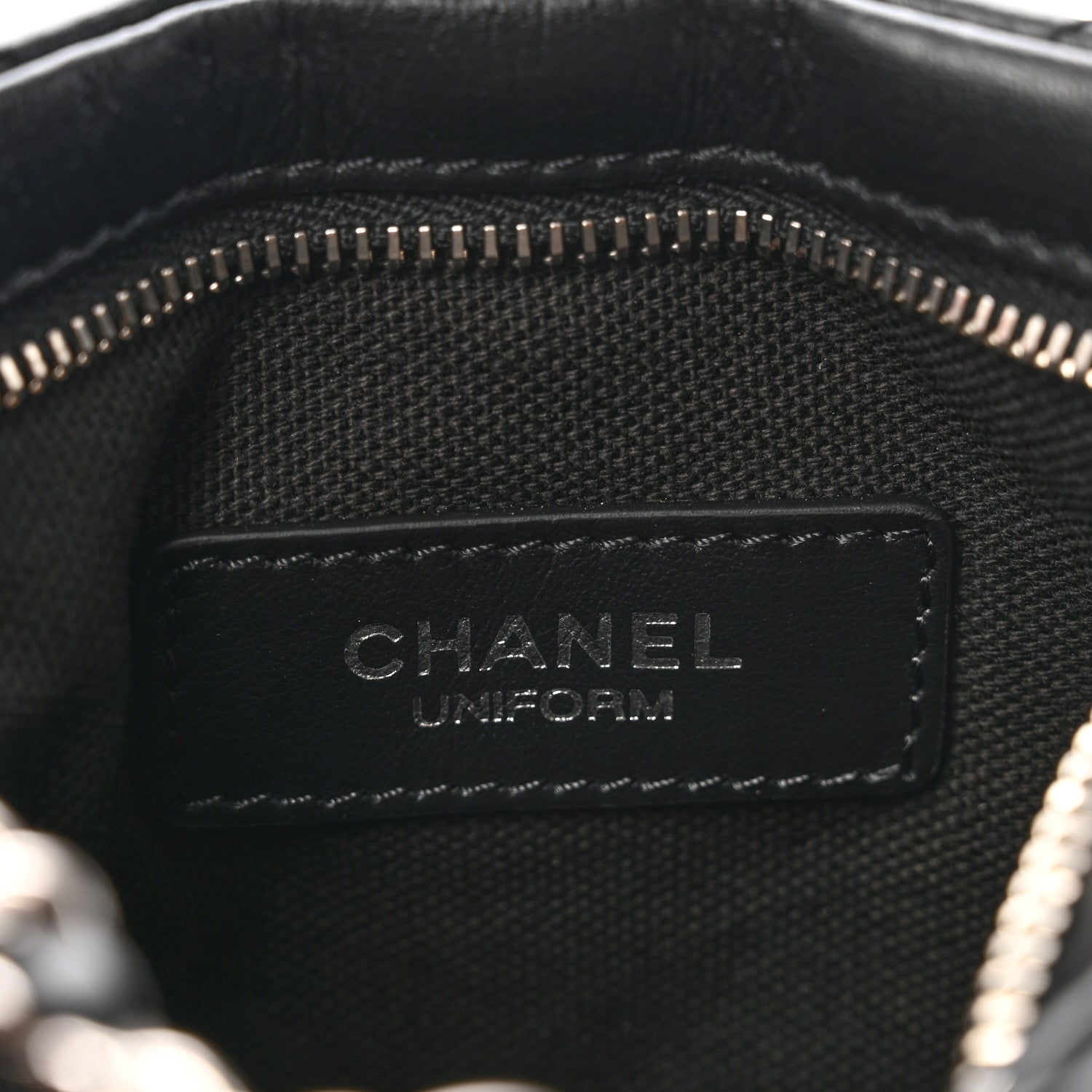 Lambskin Quilted Uniform Crossbody Bag Black
