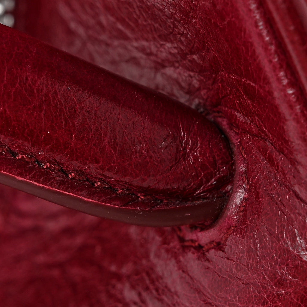 Shiny Vintage Calfskin Le Turismo Soft Bowling Bag Burgundy