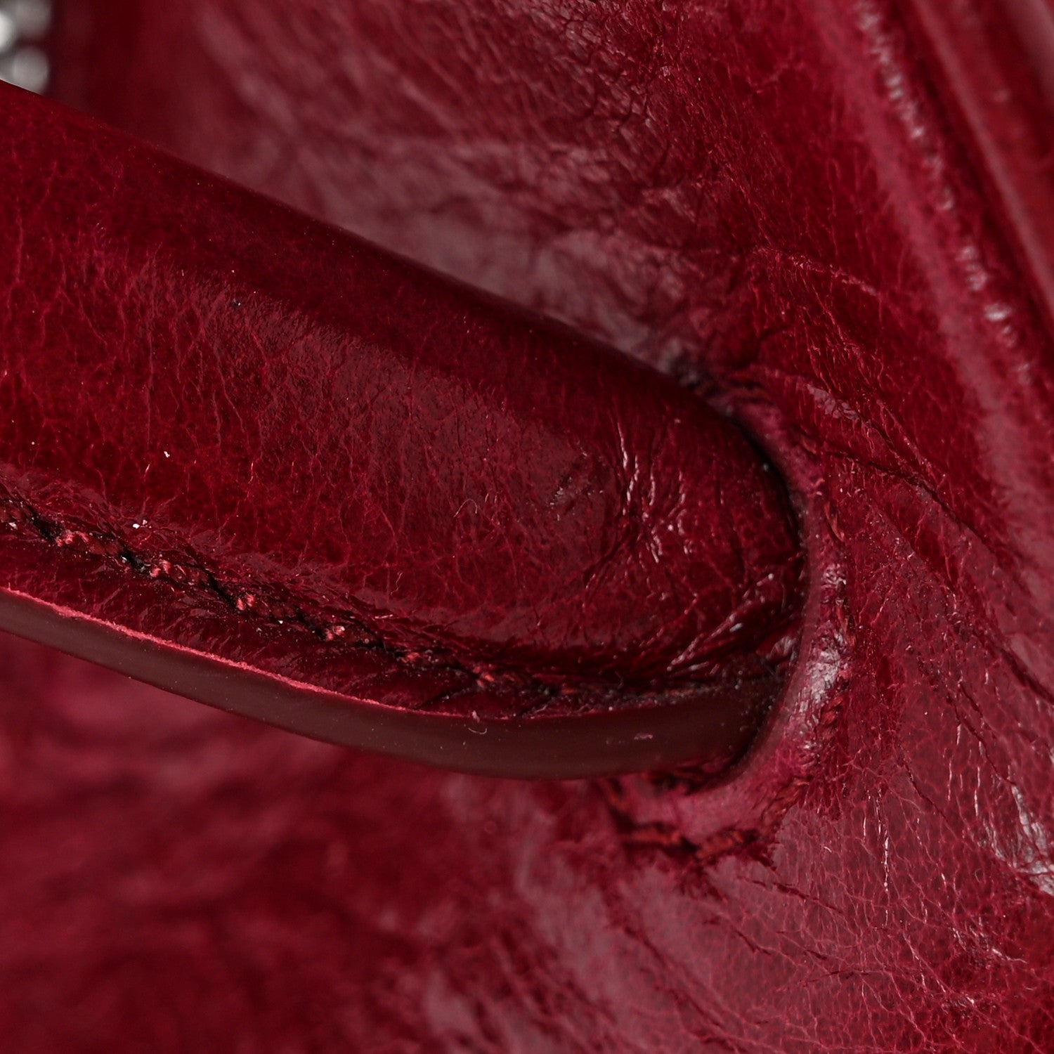 Shiny Vintage Calfskin Le Turismo Soft Bowling Bag Burgundy