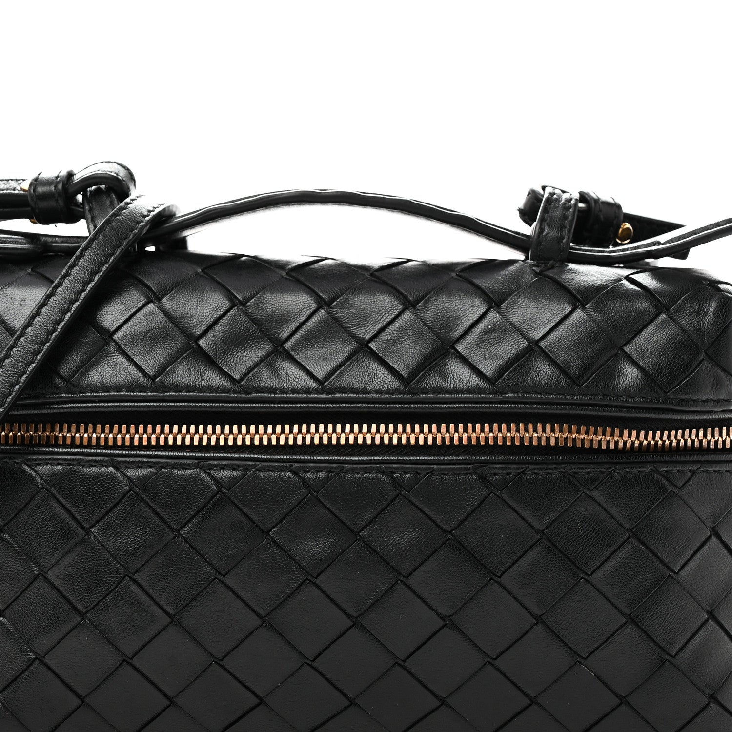 Calfskin Intrecciato Bang Bang Vanity Case Black