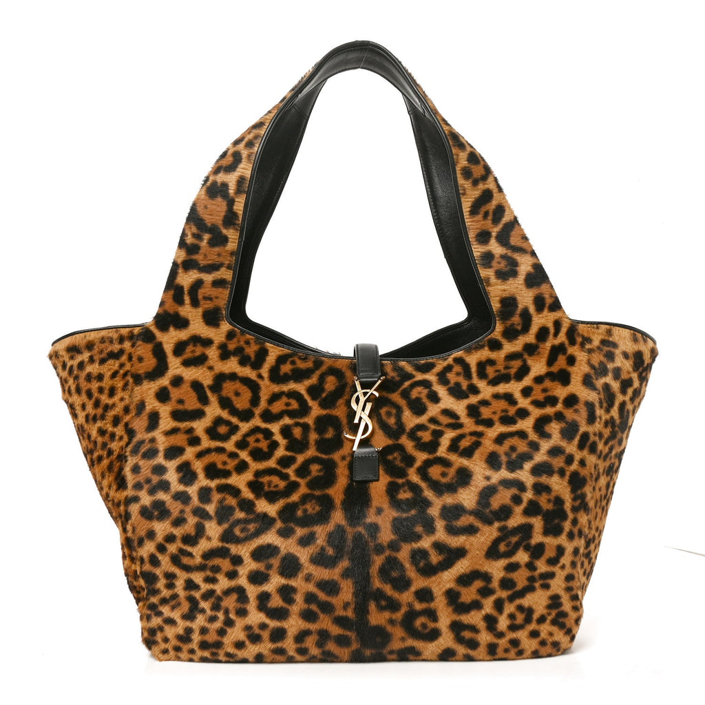 Pony Hair Nappa Leopard Print Le 5 A 7 Bea Tote Earth Black