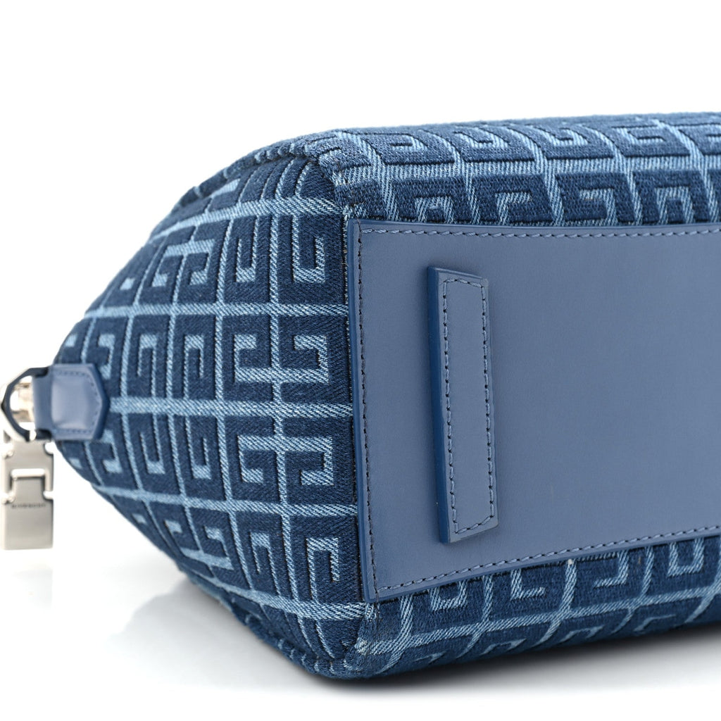 Denim Calfskin 4G Mini Antigona Blue