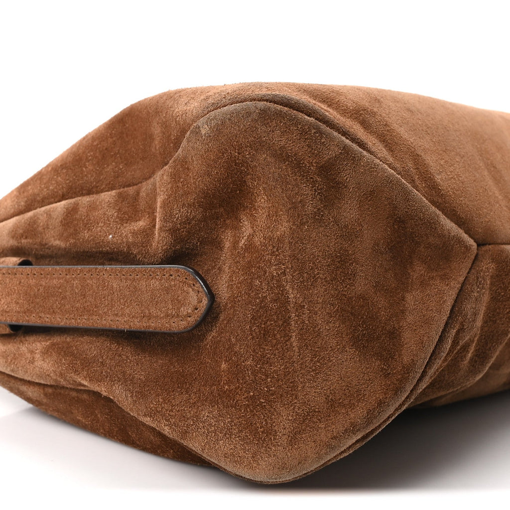 Scamosciato Suede Large Aimee Shoulder Bag Cacao