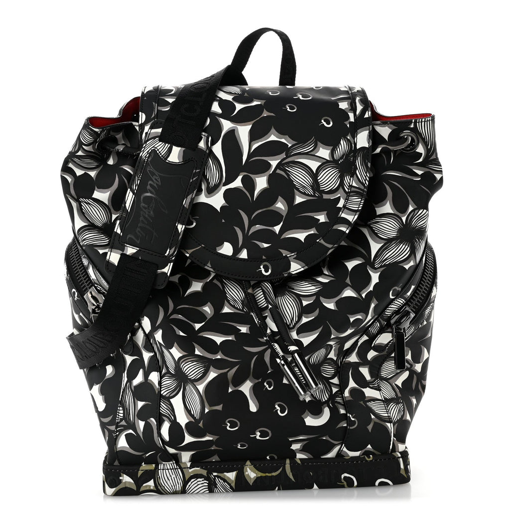 Gommato Calfskin Petunia Explorafunk Backpack Black White