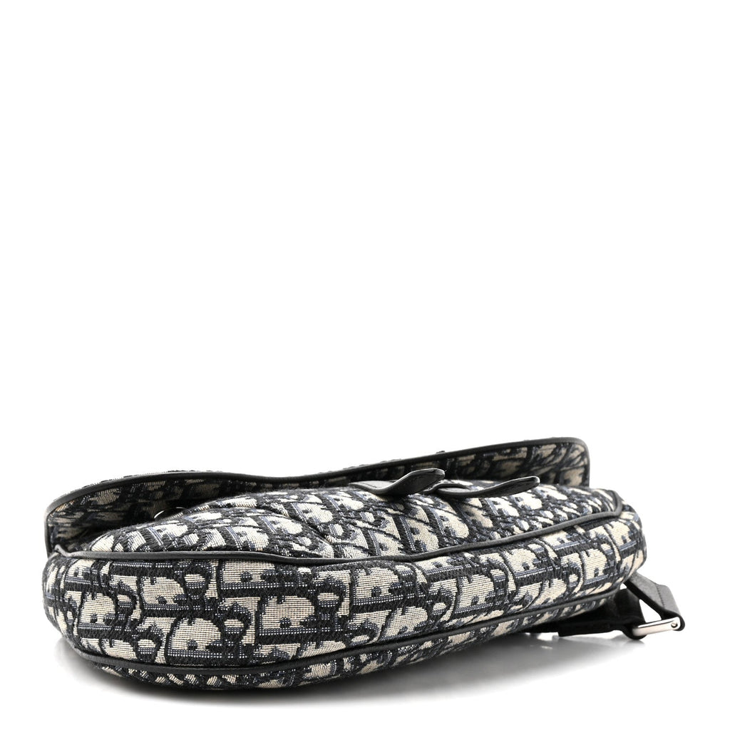 Oblique Mens Saddle Bag Blue