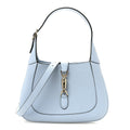 Grained Calfskin Web Medium Jackie 1961 Hobo Light Blue