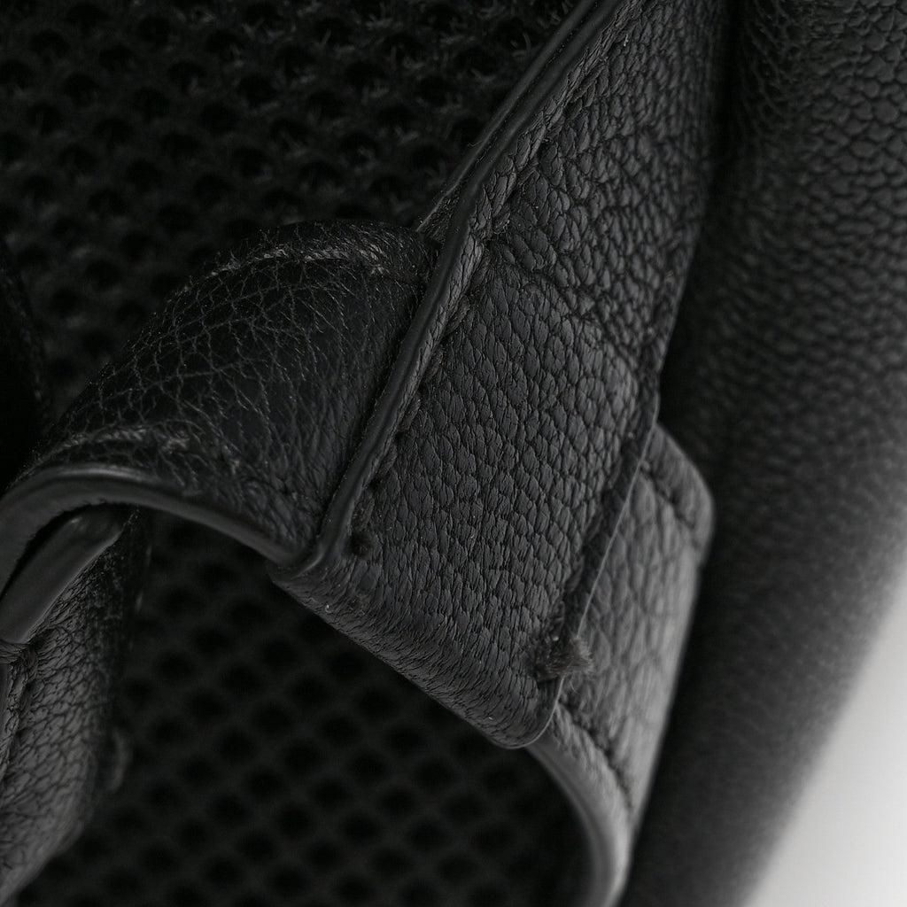 Grained Calfskin Rockstud Backpack Black
