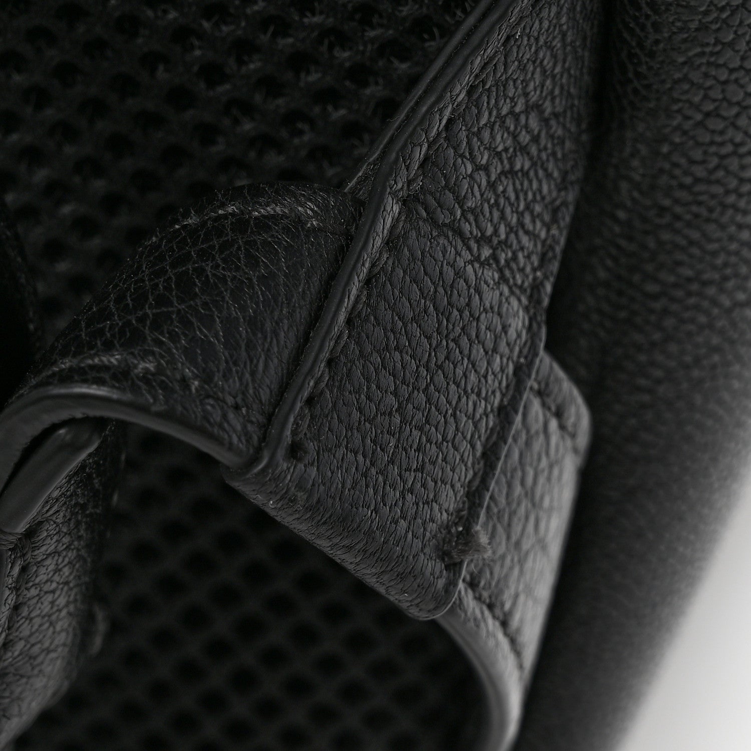 Grained Calfskin Rockstud Backpack Black