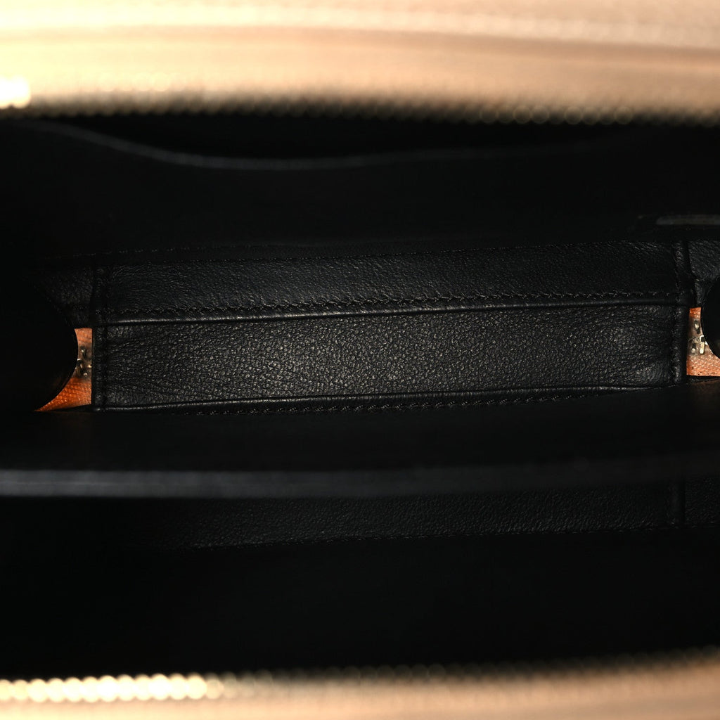 Caviar Quilted Small CC Filigree Vanity Case Beige Black Beige Black