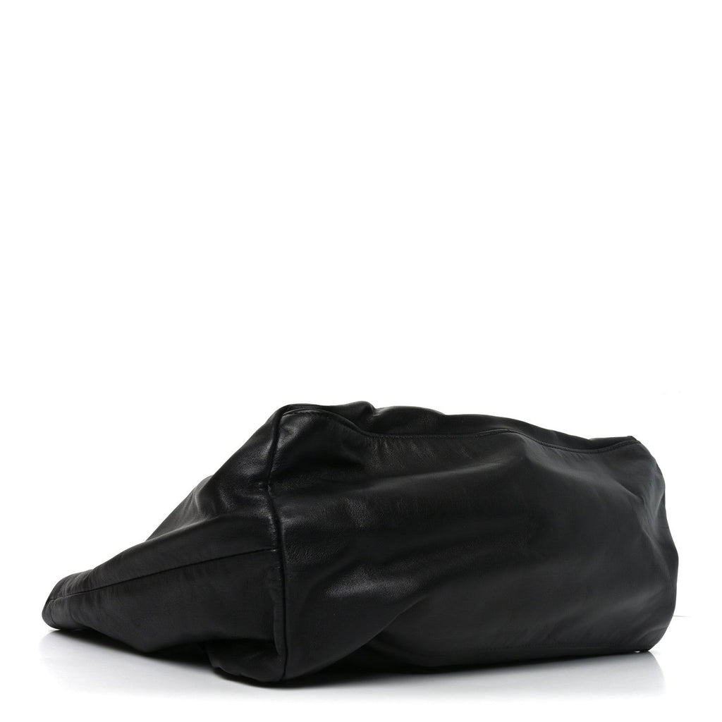Soft Calf Chain Tote Black