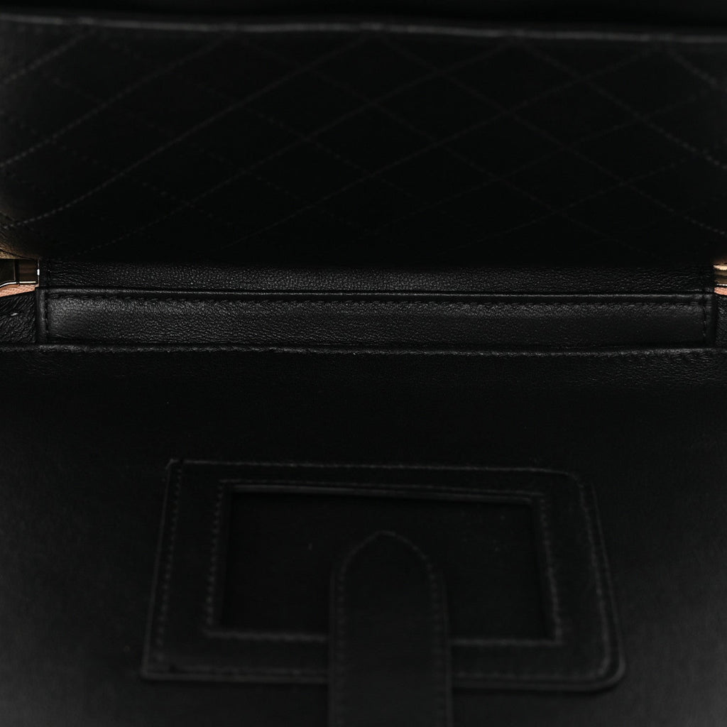 Caviar Quilted Large CC Filigree Vanity Case Beige Black