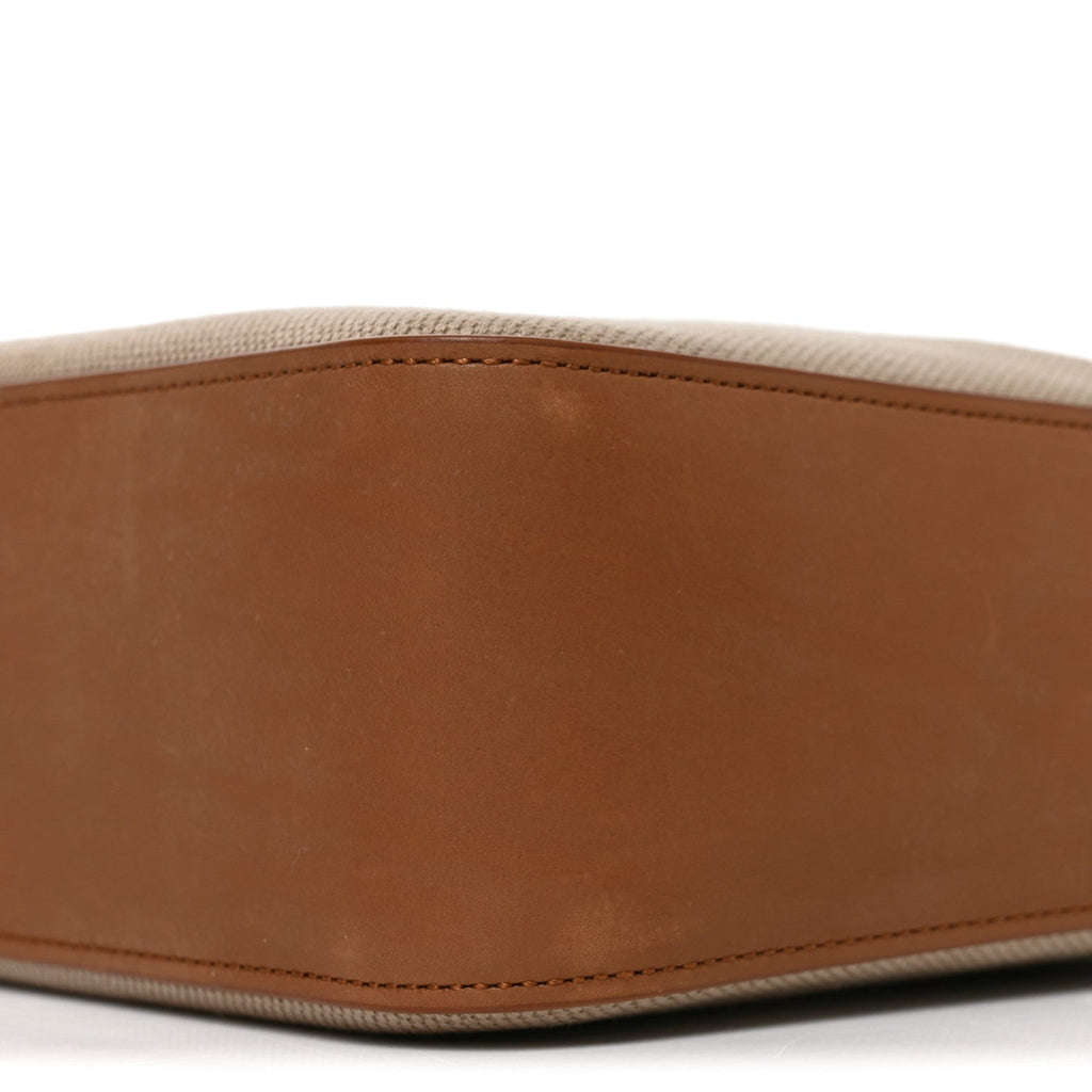 Canvas Calfskin Small Bucket Bag Desert Dust Brick
