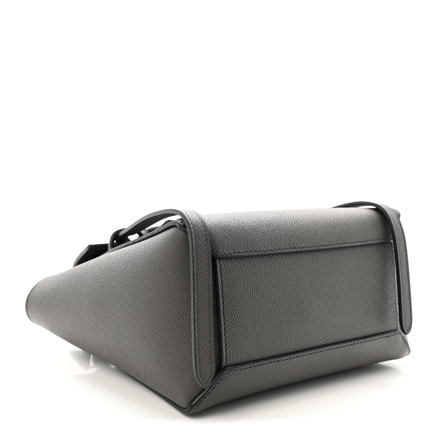Grained Calfskin Nano Belt Bag Grey