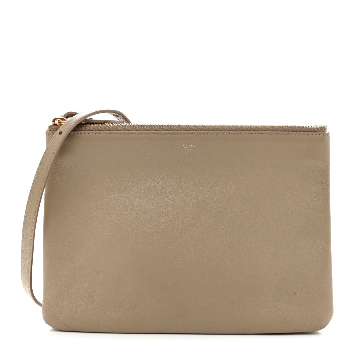 Liege Calfskin Large Trio Crossbody Bag Taupe