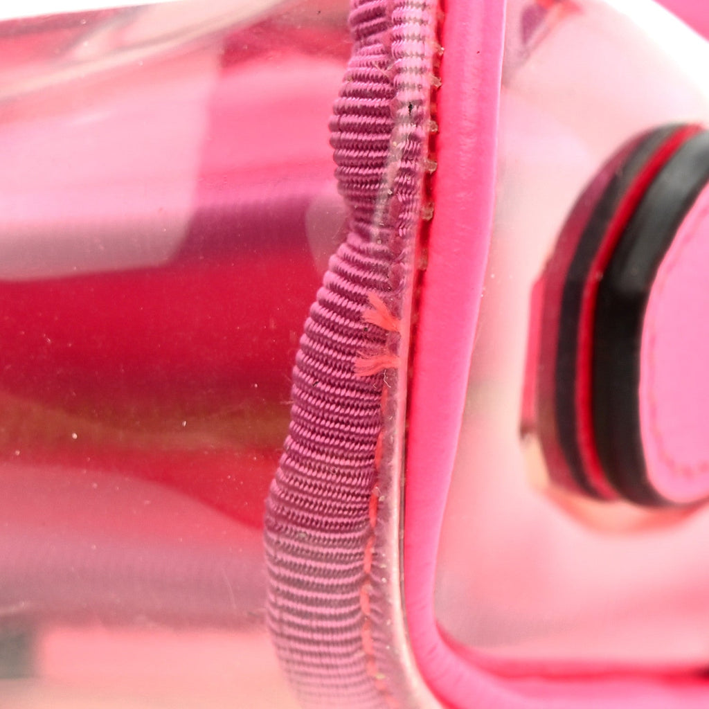 Vinyl Web Mini Ophidia Transparent Shoulder Bag Fluorescent Fuchsia