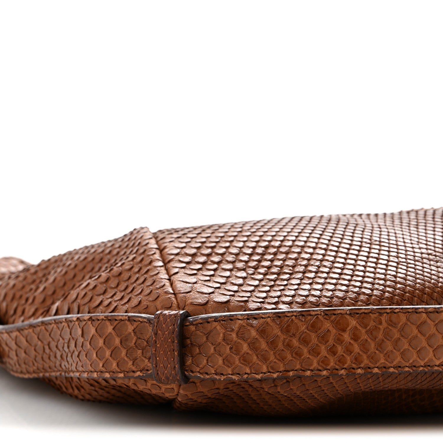 Snakeskin Buffalo Horn Mombasa Hobo Brown