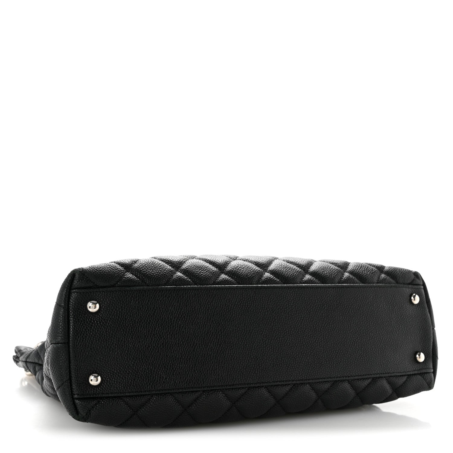 Caviar Quilted Easy Zip Tote Black
