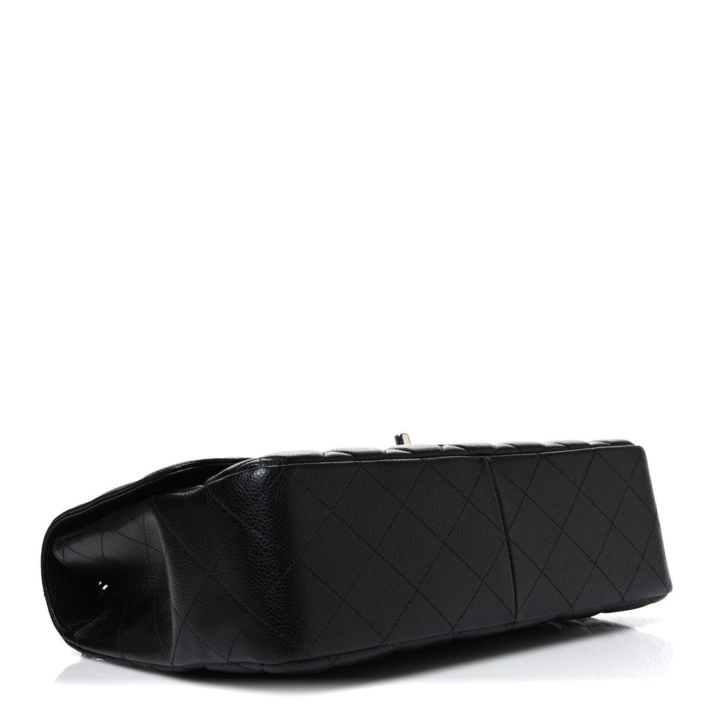 Caviar Quilted Jumbo Single Flap Black