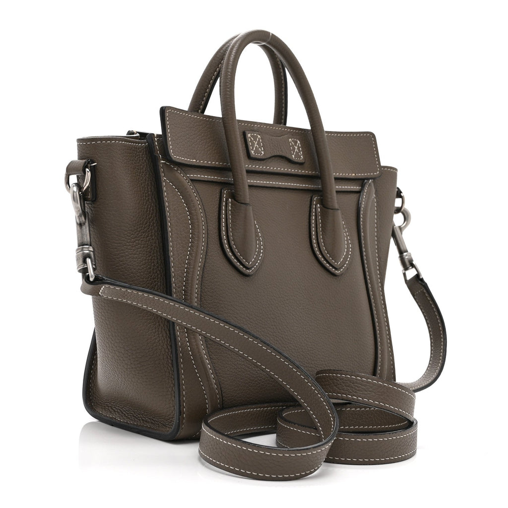 Drummed Calfskin Nano Luggage Souris Souris