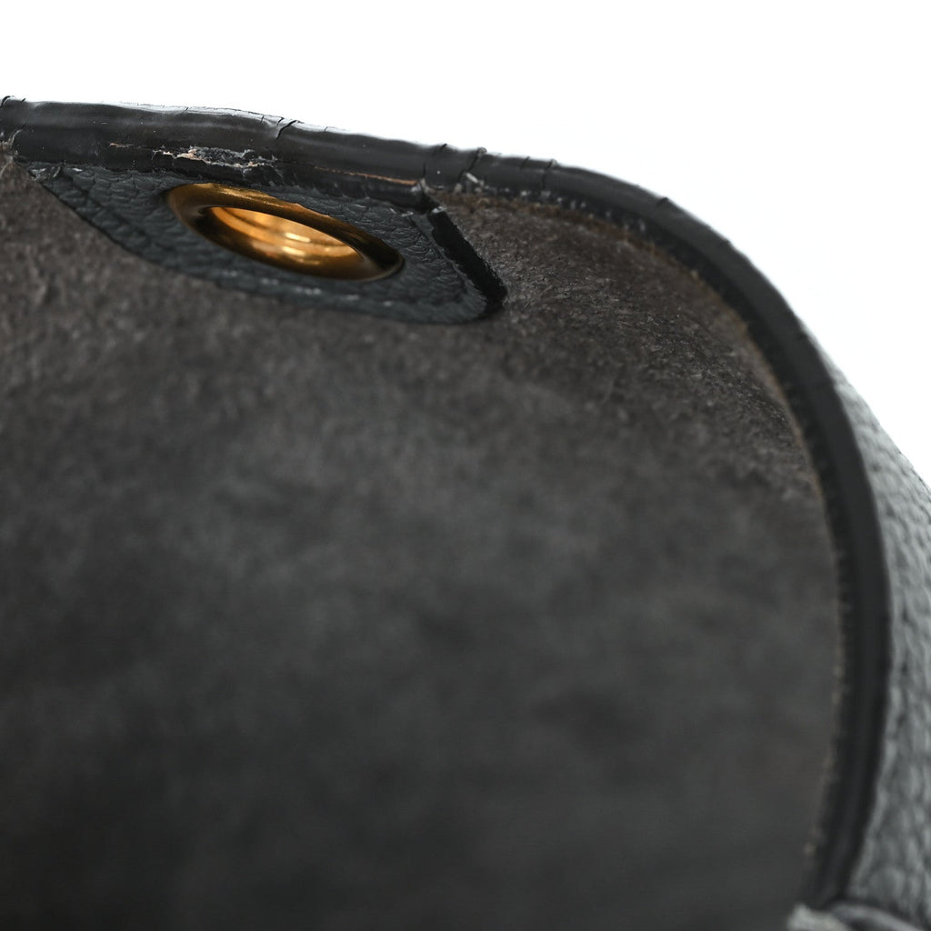 Soft Grained Calfskin Sangle Bucket Bag Storm