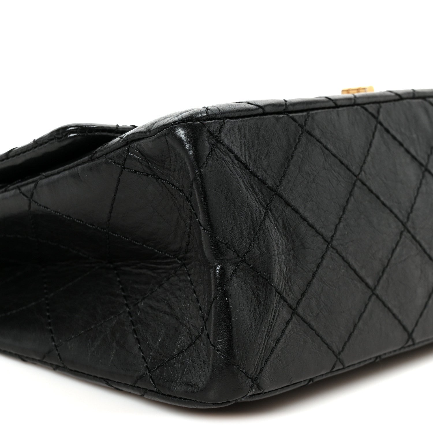 Aged Calfskin Quilted 2.55 Reissue 226 Flap Black