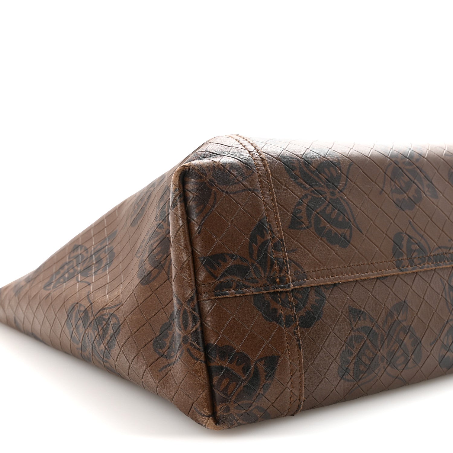 Nappa Intrecciato Butterfly Tote Brown