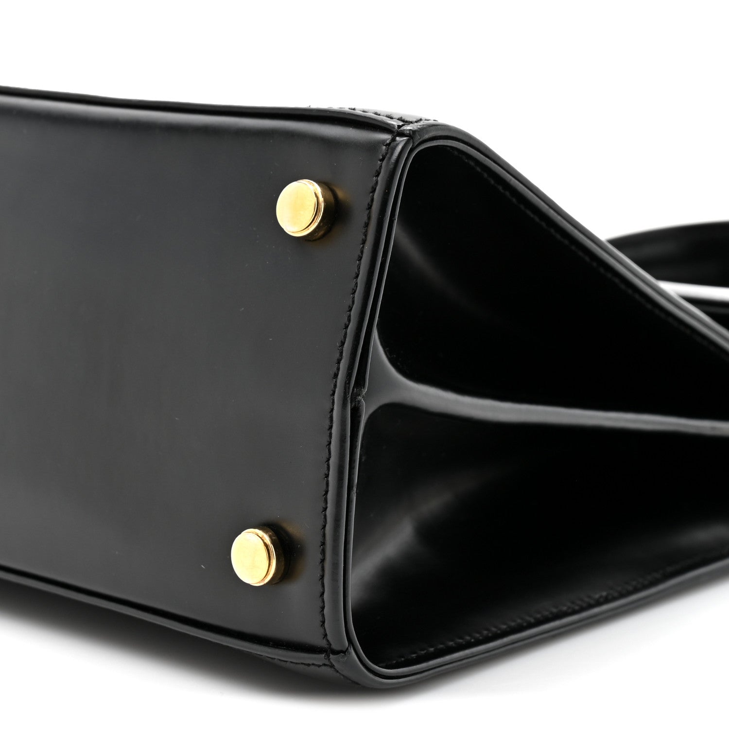 Brushed Off Calfskin Small Iconic Top Handle Black
