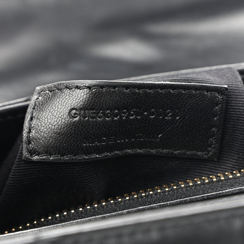 Calfskin Y Quilted Monogram Toy Loulou Crossbody Bag Black