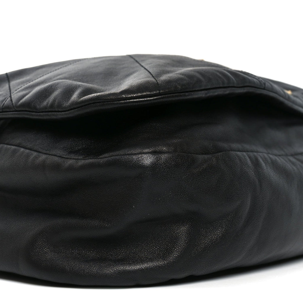 Lambskin Matelasse Monogram Large Jamie 4.3 Black