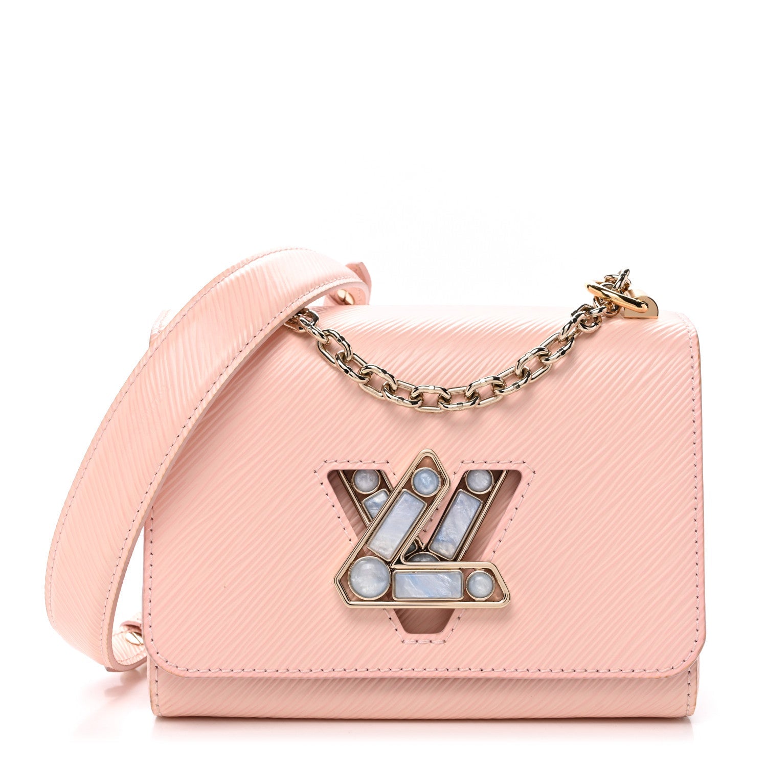 Epi Moonstone Twist Shoulder Bag PM Rose Jasmine