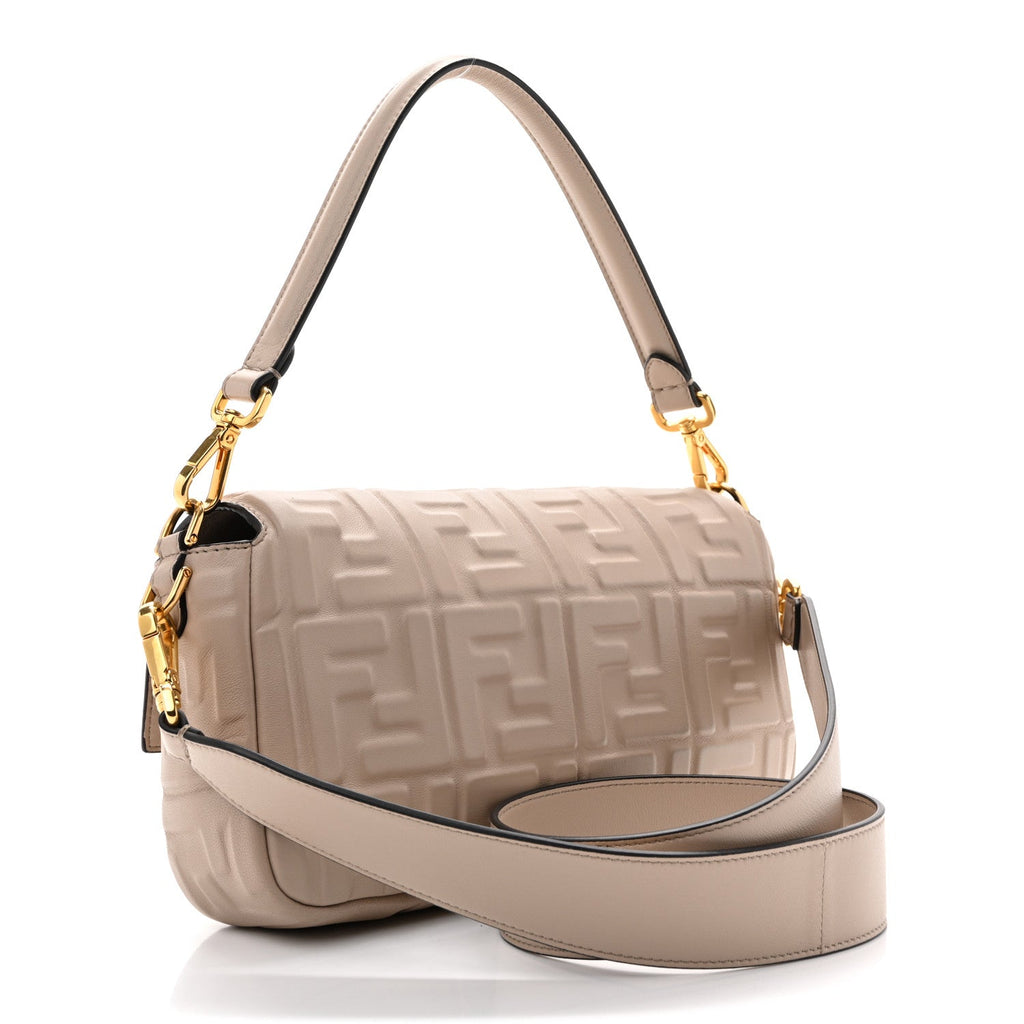 Nappa FF 1974 Embossed Baguette Camelia