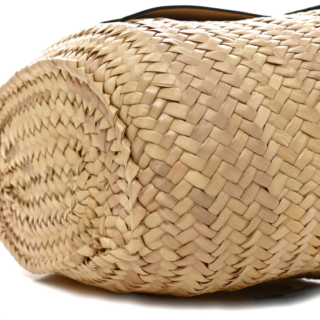 Raffia Small Basket Tote Bag Natural Tan