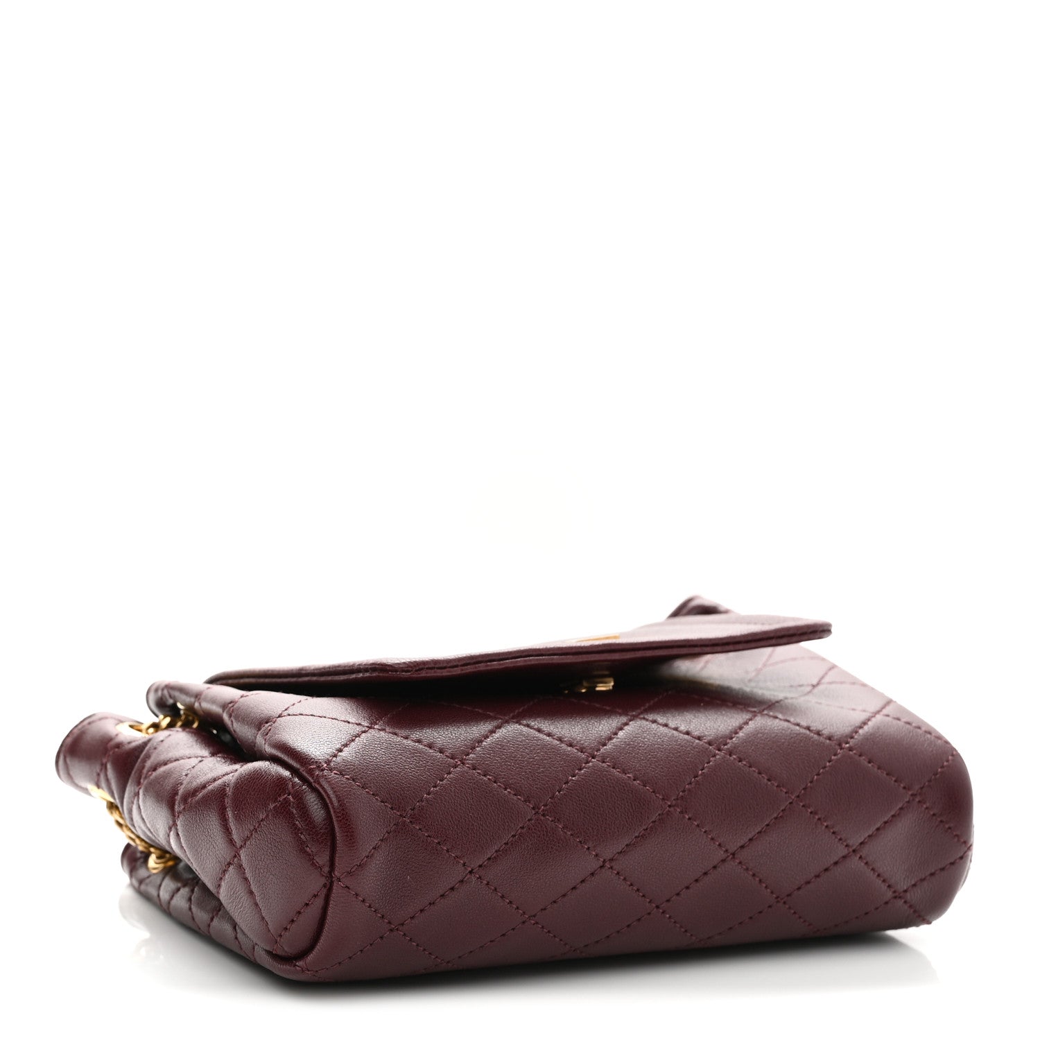 Lambskin Quilted Monogram Mini Nolita Rouge Cabernet