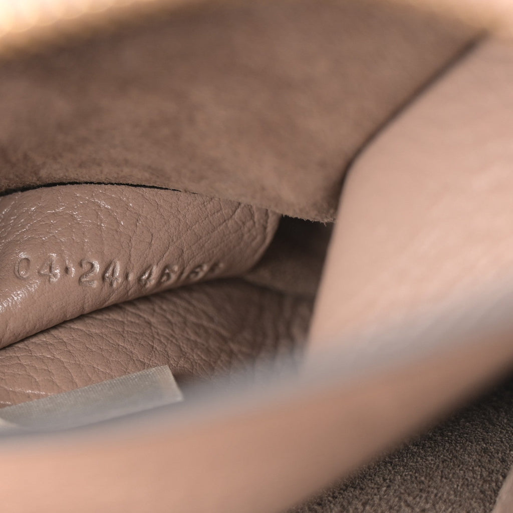 Grained Calfskin Small Bracelet Hobo Bag Woodrose
