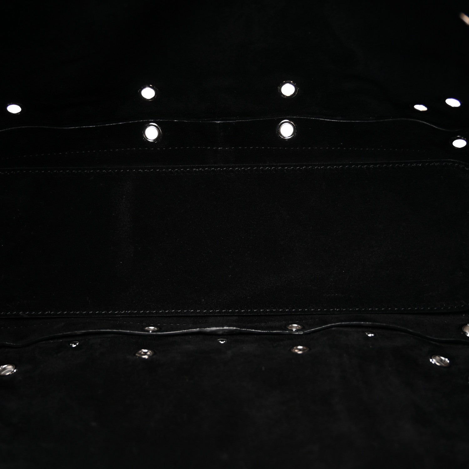 Grainy Calfskin Studded Small Nellcote Shopping Tote Black