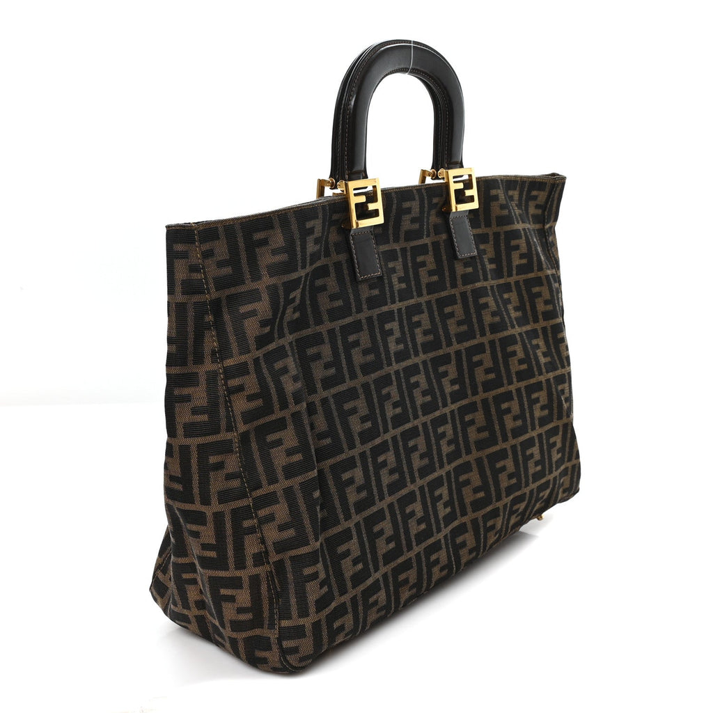 Zucca Top Handle Tote Tobacco