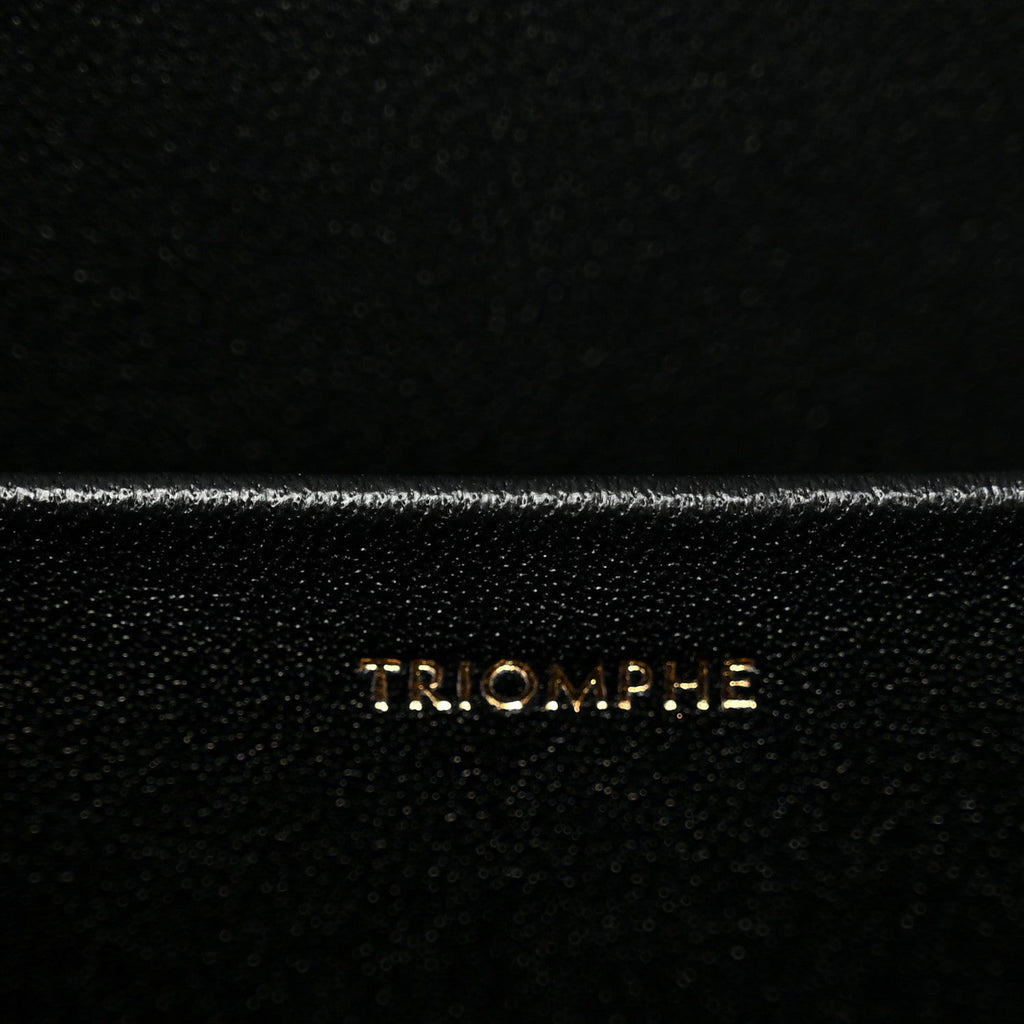 Shiny Calfskin Medium Triomphe Black