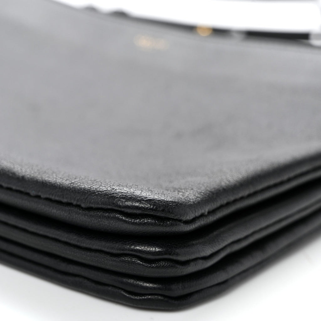 Lambskin Small Trio Crossbody Bag Black