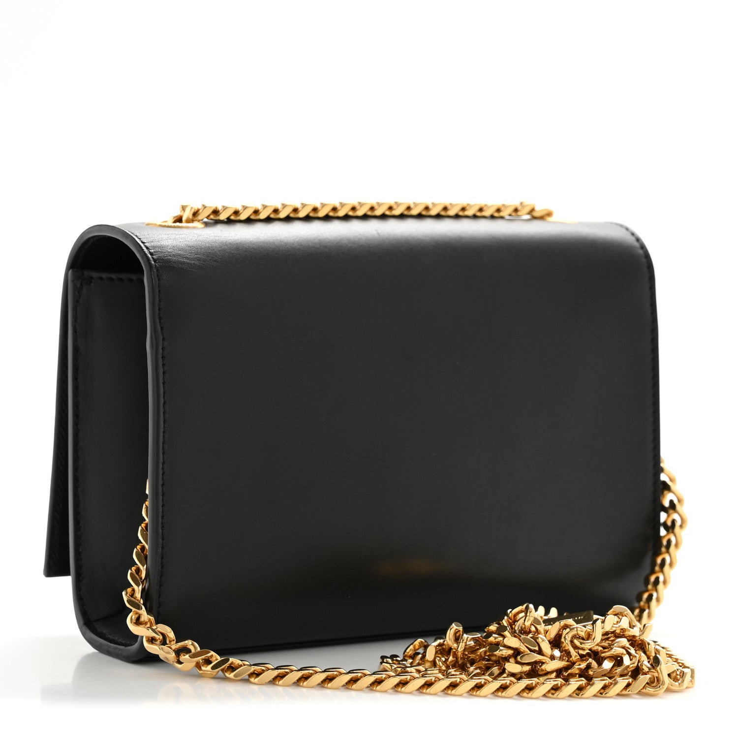 Calfskin Small Classic Monogram Kate Tassel Satchel Black
